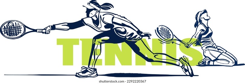 vector illustration of a woman tennis player holding a ball.