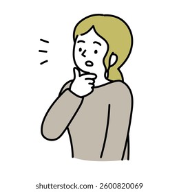 Vector illustration of a woman who has an idea