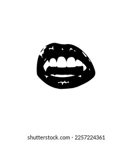 Vektorgrafik der schwarzen Lippen von Frauen
