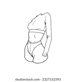 vector illustration of a woman's body