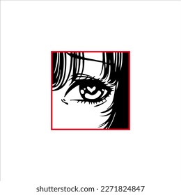 vector illustration of a woman's eye