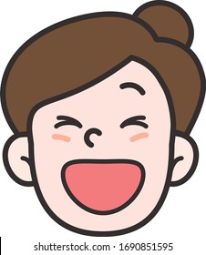 vector illustration of woman's face