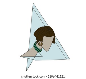 Ilustración vectorial de la cara de una mujer