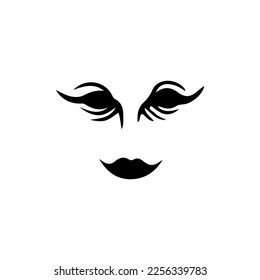 vector illustration of a woman's face silhouette