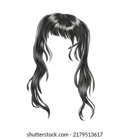 Vector illustration of a woman's hairstyle.