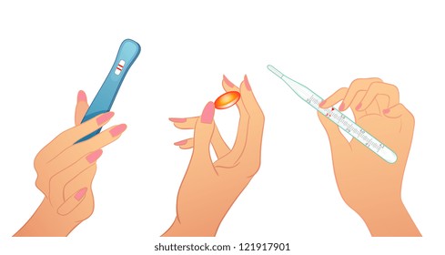 Vector illustration of woman's hand
