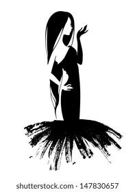 Vector illustration of Woman's silhouette