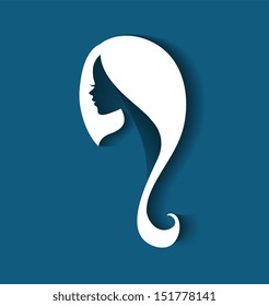 Vector illustration of Woman's silhouette