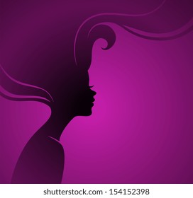 Vector illustration of Woman's silhouette