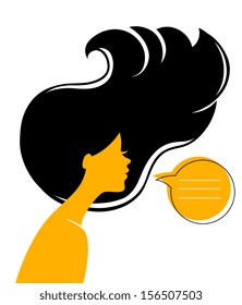 Vector illustration of Woman's silhouette