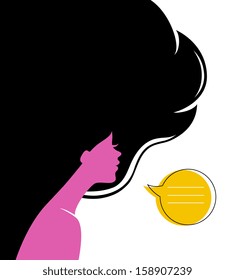 Vector illustration of Woman's silhouette