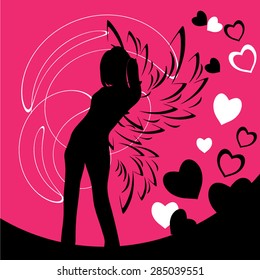 Vector illustration of Woman's silhouette