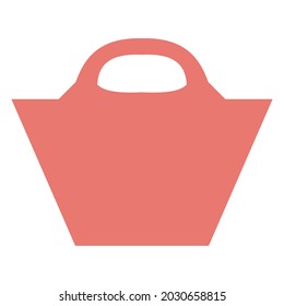 Vector illustration of women bag silhouette design template