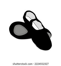 vector illustration of women ballet shoes