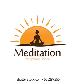 Vector Illustration : Women Meditation