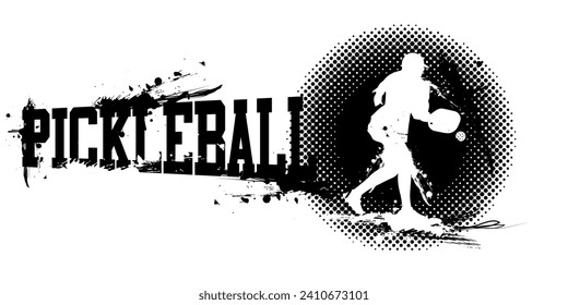 A vector illustration of Women Pickleball Banner