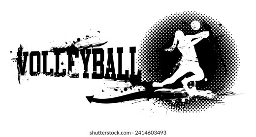 A vector illustration of Women Volleyball Banner