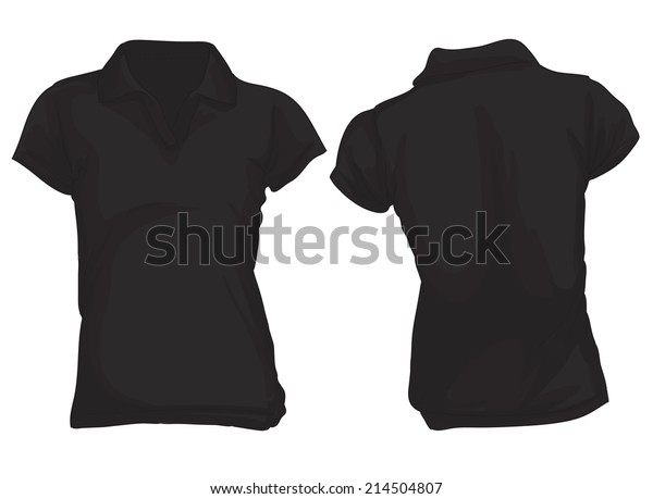 ladies black polo t shirt