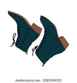 Vector illustration of women's boots
