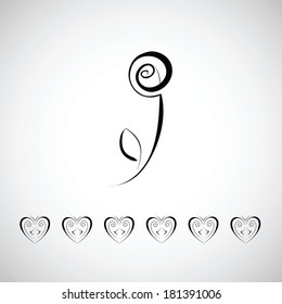 Vector illustration. Women's clothes. Rose