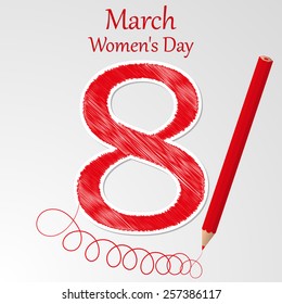 Vector illustration of Women's Day.