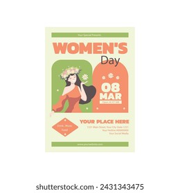 Vector Illustration of Women's Day Flyer Poster