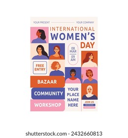 Vector Illustration of Women's Day Flyer