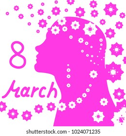 Vector illustration. Women's Day. March 8