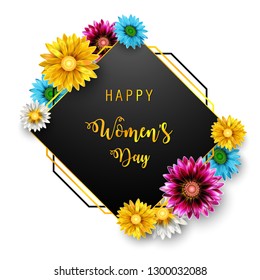 Vector Illustration Of Women's Day, March 8. Happy Mother's Day