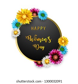 Vector Illustration Of Women's Day, March 8. Happy Mother's Day
