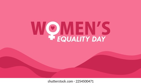 Vector illustration of women's equality day background graphic and text. Suitable to be placed on promotional materials, posters, banners at this event.