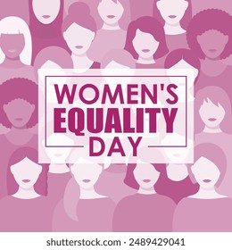 Vector illustration of Women's Equality Day social media feed template