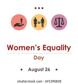 vector illustration for womens equality day in August