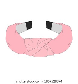 Vector illustration of women's hairband. 