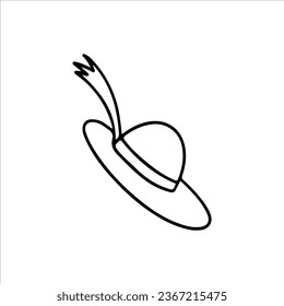 vector illustration of women's hat