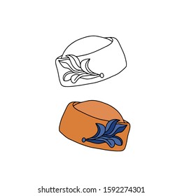 Vector illustration of women's hats on white background
Vintage and retro style. Female Fashion. Shopping, shop, store.