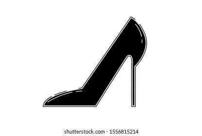 vector illustration of a women's high heel icon