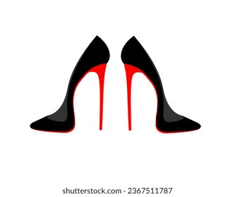 Vector illustration of women's high heel shoes