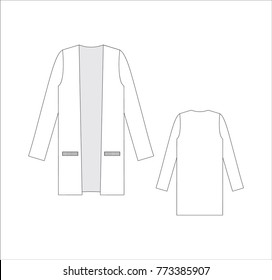 Vector illustration of women's jersey. Front and back