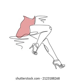 Ilustración vectorial de las piernas de las mujeres