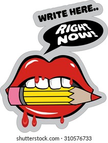 vector illustration of womens lips 