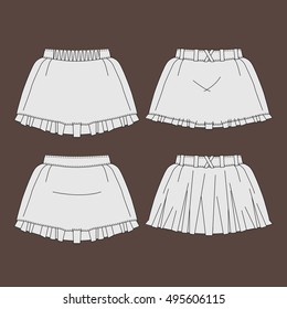 Skirt Technical Drawing Images, Stock Photos & Vectors | Shutterstock