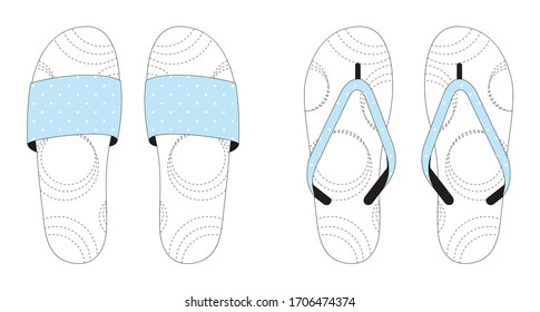 Ilustración vectorial de los zapatos de las mujeres.