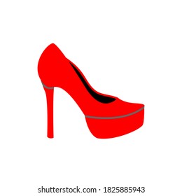 Vector illustration of women's shoes with high heels.