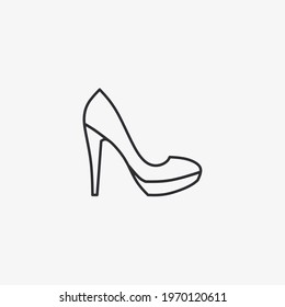 Vector illustration of women's shoes icon