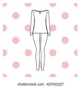 Vector illustration of women's sleepwear.