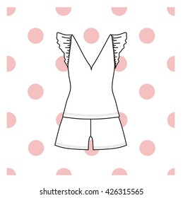 Vector illustration of women's sleepwear.