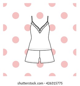 Vector illustration of women's sleepwear.