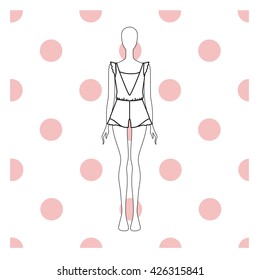 Vector illustration of women's sleepwear.