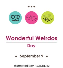 vector illustration for wonderful weirdos day in september